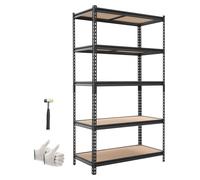 Étagère de rangement robuste VEVOR, 1025 x 517 x 1813 mm, capacité de charge de 1134 kg. Étagère de stockage en acier avec 5 plateaux en MDF réglables. Étagère modulaire divisible, utilisable comme ét