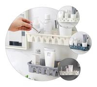 Étagère de Rangement sans Joint Murale 30x11,5x5,5cm ABS | Installation sans Outil, Design Creux, Support Autoportant, pour Cuisines, Placards, Éviers et Tasses