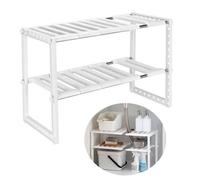 Etagère de Rangement sous Évier Rack de Stockage Extensible Organisateur Rangement de Cuisine Maison Gain de Place Meuble Etagère