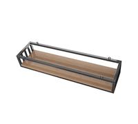 Étagère de Rangement Suspendue au Plafond, étagères flottantes en métal Noir - Support pour Plantes Suspendu - Décoration Murale élégante pour Salon et Coin café - 80 x 25 x 15 cm, idéale po