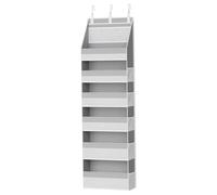 Étagère de rangement verticale à 6 niveaux, système de penderie, crochets métalliques renforcés, pour chambre à coucher, garde-manger, cuisine, chambre d'enfant, salle de bain