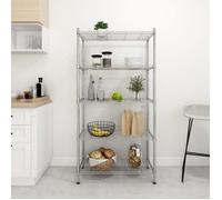 vidaXL Étagère de rangement 5 niveaux 90x35x180 cm chrome capacité 250 kg
