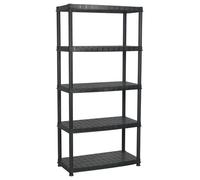 vidaXL Étagère de stockage 5 niveaux noire 91,5x45,7x185 cm plastique