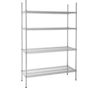 Étagère de rangement Vogue en fil d'acier avec étagères réglables 1220 x 1853 x 460 mm