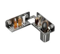 Étagère de robinet pliable, ventouse amovible, plateau de séchage | Organiseur d'évier de salle de bain au-dessus du comptoir du robinet pour maison, appartement, maison de camping-car