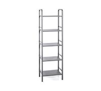 Etagère de salle de bain 40x28x137 cm en métal gris - NESSIE