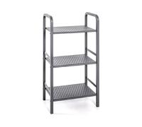 Etagère de salle de bain 40x28x81 cm en métal gris - NESSIE
