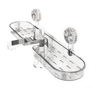 Étagère de salle de bain à ventouse, organisateur monté sur robinet pour évier, sans perçage, étagère de rangement en ABS pour articles de toilette et cosmétiques, design peu encombrant pour salle de