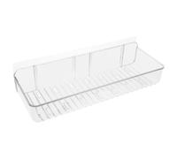 Étagère de Salle de Bain Adhésive en PET Semi-transparente Murale | Bords Arrondis et Lisses, Installation sans Perçage, Protège le Mur, pour Savonnettes et Produits D’hygiène