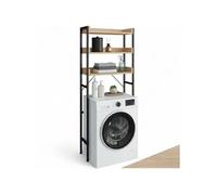 Etagère de salle de bain avec 3 étagères Style industriel Bois clair industriel, Chêne Sonoma