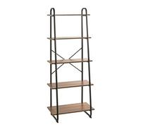 Etagère de salle de bain coloris noir-chêne -Longueur 60 x Profondeur 36 x Hauteur 164 cm - -