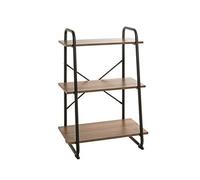 Etagère de salle de bain coloris noir-chêne - Longueur 60 x Profondeur 36 x Hauteur 93 cm - -