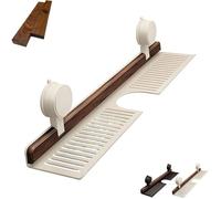 Étagère de salle de bain en noyer à ventouses - Organiseur de meuble-vasque sans perçage - Alliage d'aluminium (Taille M, Blanc)