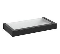 Étagère de salle de bain LINEA 26 cm, noir, acier inoxydable/verre, Zack