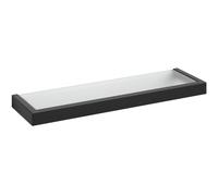 Étagère de salle de bain LINEA 46 cm, noir, acier inoxydable/verre, Zack
