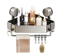 Étagère de salle de bain - Matériau en aluminium, étagère de douche | 30,5 x 22,9 cm Grand panier triangulaire sans perçage, 463 G, étagère de rangement amovible pour une utilisation dans la douche