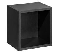 Étagère De Salle De Bain Noire Mate Qubik 27 Cm, Moderne, À Suspendre Au Mur