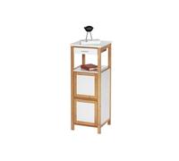 - Etagère de salle de bain scandinave Finja - L. 34 x H. 89 cm - Blanc - Finja