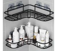 Étagère de salle de bain, support de caddie de douche, support de rangement triangulaire sans poinçonnage pour salle de bain et cuisine, étagère de douche, support de support de rangement pour 1pc
