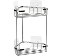 Etagère de Salle de Bain - TATAY - Krom - 2 Niveaux - Laiton Chromé - Anti-humidité