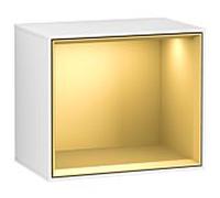 Étagère de salle de bain Villeroy und Boch Finion FD10HFGF 41,8 x 35,6 x 27 cm, étagère or mat, laqué blanc brillant