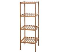 Etagère de salle de bains HWC-B18, Armoire, Bambou 110x34x33cm