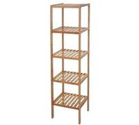 Etagère de salle de bains HWC-B18, Armoire, Bambou 140x34x33cm