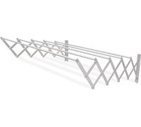 Étagère de séchage extensible 150cm - Inox - Résistant à la corrosion - Montage mural - Gain de place - Intérieur et extérieur - Argenté