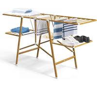 Etagère de séchage verticale 20m inox longueur de séchage - Pliable - Design imitation bois