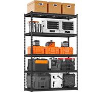 étagère de stockage à 5 niveaux - Étagère de cave pour charges lourdes - Étagère de garage d'une capacité de 1134 kg - Étagère industrielle et domestique