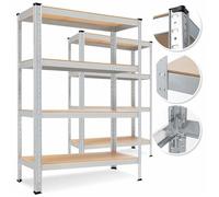 Étagère de stockage en métal - MASKO - Lot de 2 étagères - Capacité totale 875 kg - Dimensions 180x90x40 cm