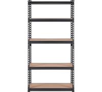 Étagère de stockage – Unité d'étagère – Étagère pour atelier et entrepôt – 3 niveaux – Capacité de charge 411 kg – 75 x 30 x 152 cm – Système d'accrochage