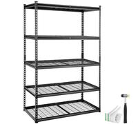 Étagère de stockage VEVOR, réglable sur 5 niveaux, capacité de 907,2 kg, étagères de garage, organisateur métallique, étagère en fil métallique, noir, 121,9 x 61 x 182,9 cm pour cuisine, garde-manger,