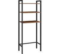 Étagère de toilettes, étagère à 3 niveaux, meuble de salle de bains, armoire de rangement pour salle de bains, armoire de rangement multifonctionnelle pour table à repasser, Rusty Brown EBF41TS01
