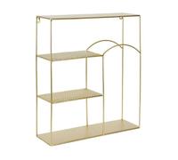 Etagère décorative dorée en métal martelé