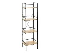 Étagère Design 4 Niveaux Edgar 130cm Naturel & Noir