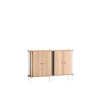 MOEBE Armoire Shelving System Cabinet Chêne-white. 163x115x35 cm. S.115.2.E