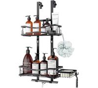 Etagere Douche à Suspendre avec Porte-Savon, Rangement Douche sans Percage pour Le Gel Douche et 62 cm x 10 cm x 34.3 cm