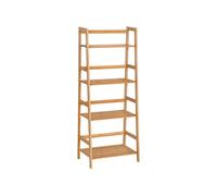 HomCom – Étagère échelle en bambou 4 niveaux, style naturel 48 x 31,5 x 120 cm