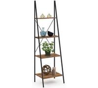 Etagère Échelle 4 Niveaux Dayton Effet Vieilli Design Industriel 170 Cm Multicolore