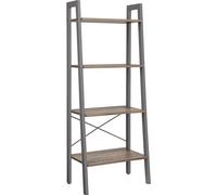 Étagère échelle à 4 niveaux industriel, Greige + Gris Gris