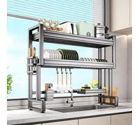 Étagère égouttoir multifonctionnelle en acier inoxydable pour la cuisine