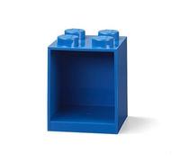 Etagère en forme de brique Lego carrée 4 tenons - Bleu