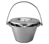 Étagère en acier inoxydable avec couvercle, 5 litres, 30,5 x 30,5 x 16,5 cm