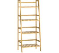 Étagère en bambou à 4 niveaux Meuble de rangement 123x48x32 cm Maison intérieur salle de bain cuisine couloir