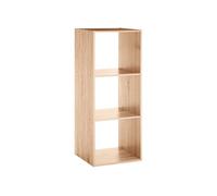 Etagère en bois 3 cases Mix coloris naturel