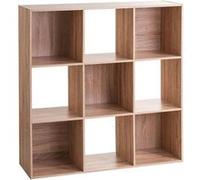 Etagère en bois 9 cases mix coloris chêne naturel 5five Marron, Marron G