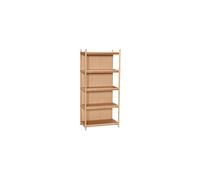 Étagère en bois de chêne beige, 5 étagères, avec rangement, à poser, droit, FSC - Hübsch, Heritage - 75x43x162 cm