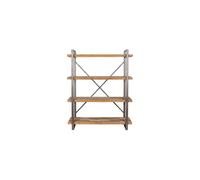 Étagère en bois et métal beige, 4 étagères, à poser, haute - White Label, Joy - 120x39x149 cm