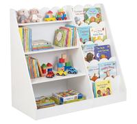 Étagère en bois pour enfants COSTWAY, bibliothèque à 5 niveaux avec 4 étagères ouvertes, étagère pour enfants autoportante, étagère en bois pour jouets, étagère de rangement